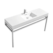 Kube Bath Haus 60" Single Sink Console w/ Acrylic Sink - Chrome (CH60S)