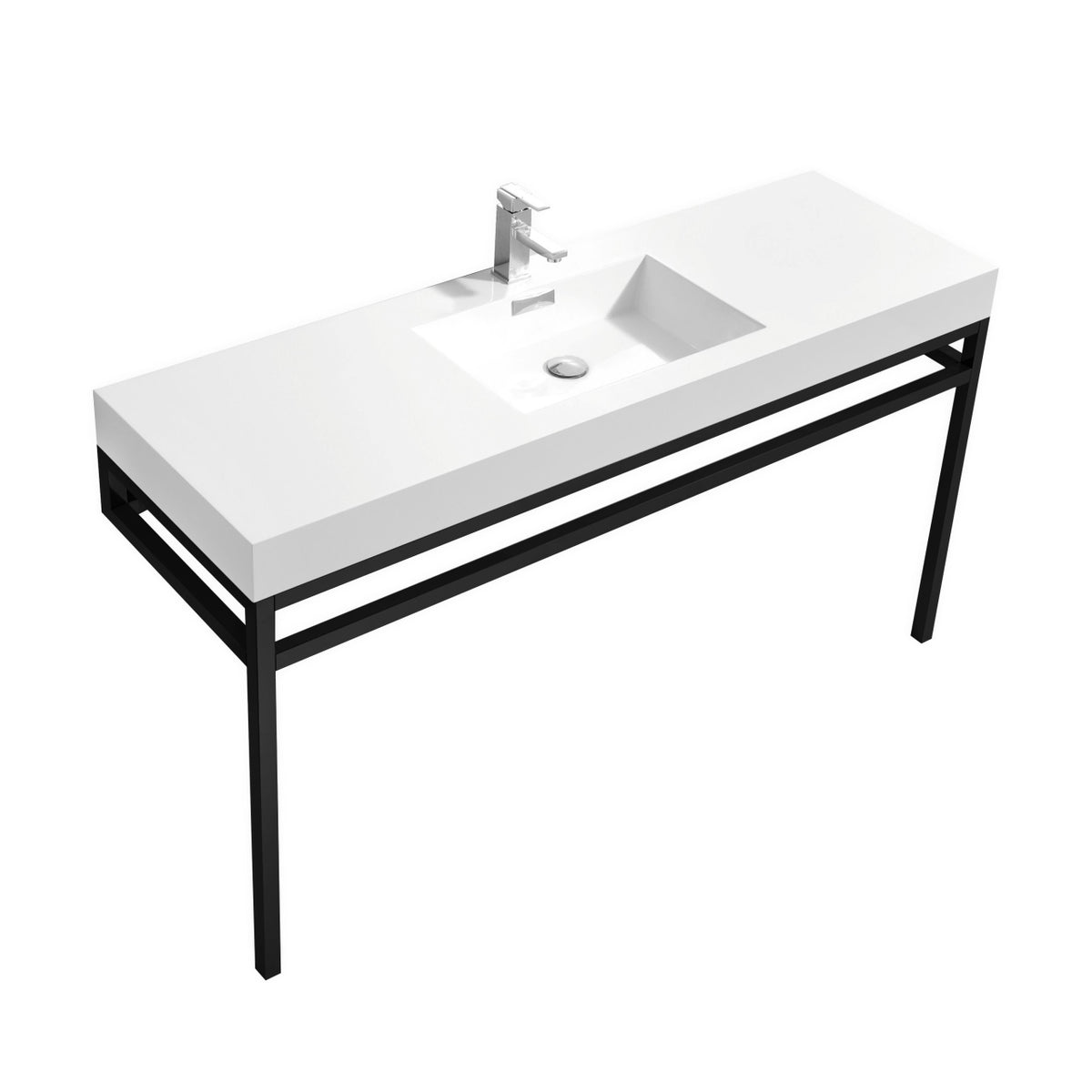 Kube Bath Haus 60" Single Sink Console w/ Acrylic Sink - Black (CH60S-BK)