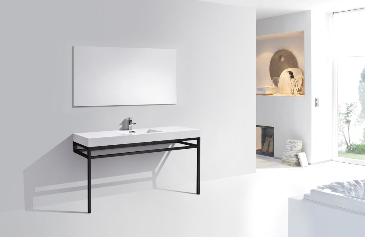 Kube Bath Haus 60" Single Sink Console w/ Acrylic Sink - Black (CH60S-BK) view 2