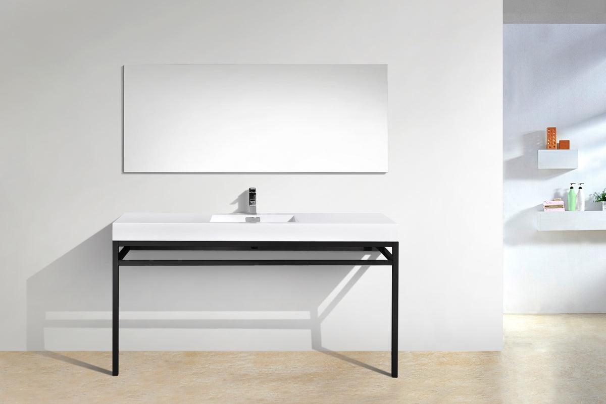 Kube Bath Haus 60" Single Sink Console w/ Acrylic Sink - Black (CH60S-BK) view 3