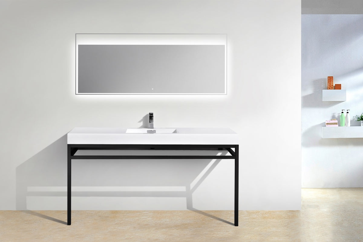 Kube Bath Haus 60" Single Sink Console w/ Acrylic Sink - Black (CH60S-BK) view 5