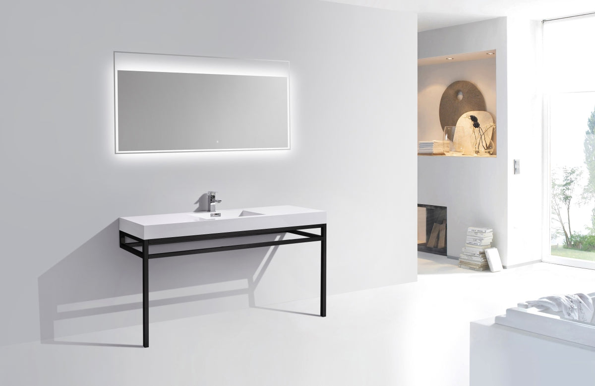 Kube Bath Haus 60" Single Sink Console w/ Acrylic Sink - Black (CH60S-BK) view 6