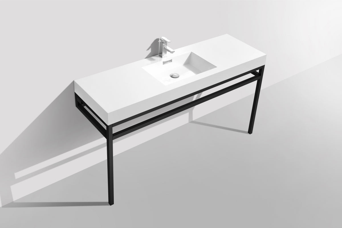 Kube Bath Haus 60" Single Sink Console w/ Acrylic Sink - Black (CH60S-BK) view 4