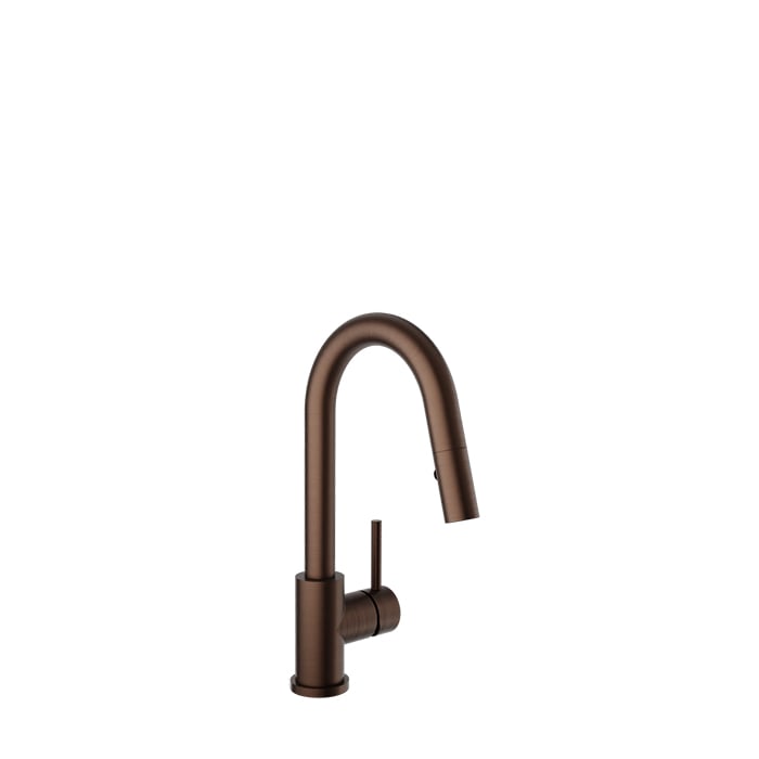 Baril UNICK Single-Hole Bar / Prep Kitchen Faucet with 2-function Pull-Down Spray CUI-2040-35L in Venetian Bronze