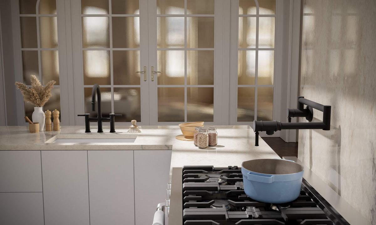 Baril VILLA Bridge Kitchen Faucet with 2-function Pull-Down Spray CUI-3020-02L (Baril photo)