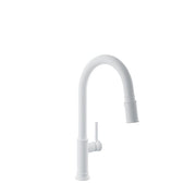 Baril VILLA High Single-Hole Kitchen Faucet with 2-function Pull-Down Spray CUI-3040-02L in White