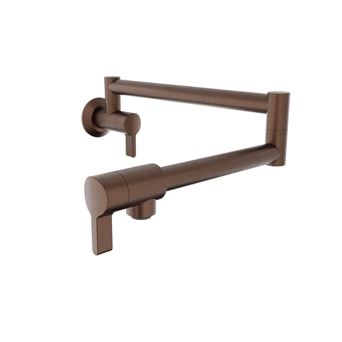 Baril ARTE Single-Hole Wall-Mounted Pot Filler with Two Handles CUI-4293-00L in Venetian Bronze