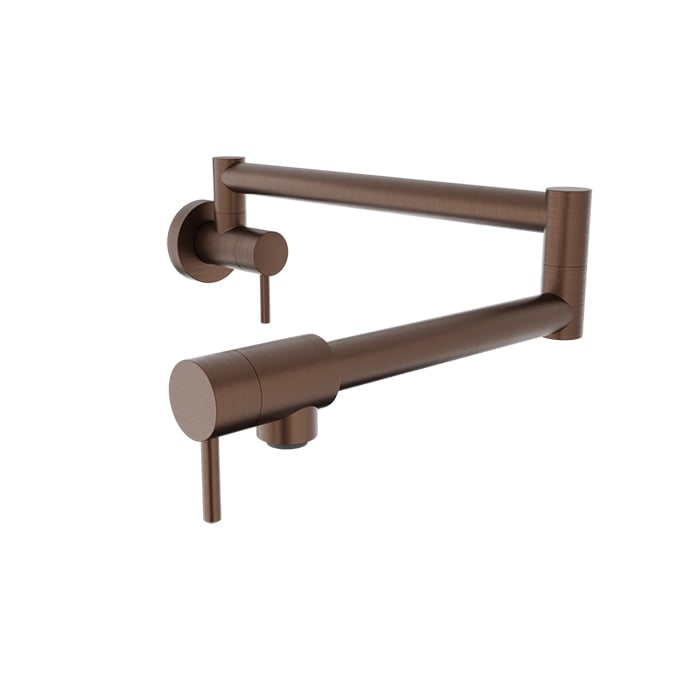 Baril UNICK Single-Hole Wall-Mounted Pot Filler with Two Handles CUI-4295-00L in Venetian Bronze