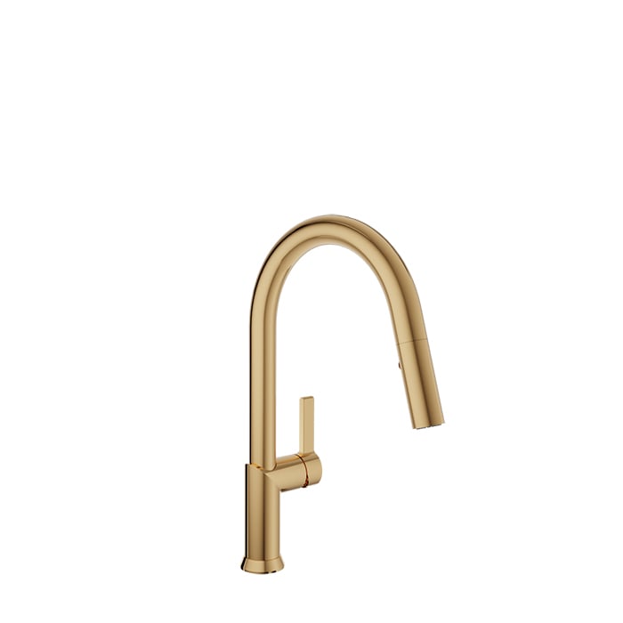 Baril VISION Single-Hole Kitchen Faucet with 2-function Pull-Down Spray CUI-9245-02L in Gold