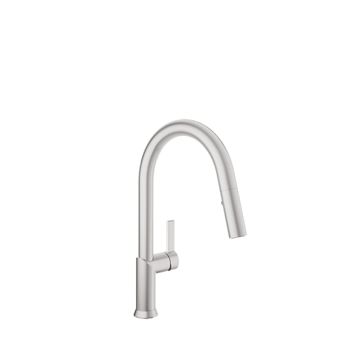Baril VISION Single-Hole Kitchen Faucet with 2-function Pull-Down Spray CUI-9245-02L in Stainless Steel