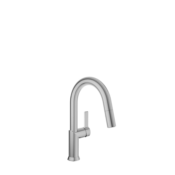 Baril VISION Single-Hole Bar / Prep Kitchen Faucet with 2-function Pull-Down Spray CUI-9247-02L in Chrome