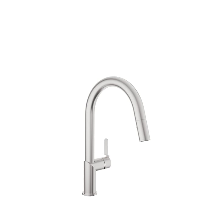 Baril VISION Single-Hole Kitchen Faucet with 2-function Pull-Down Spray CUI-9249-32L in Stainless Steel