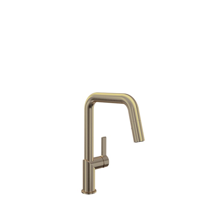 Baril VISION IV Single-Hole Kitchen Faucet with 2-function Pull-Down Spray CUI-9250-02L in Warm Gold