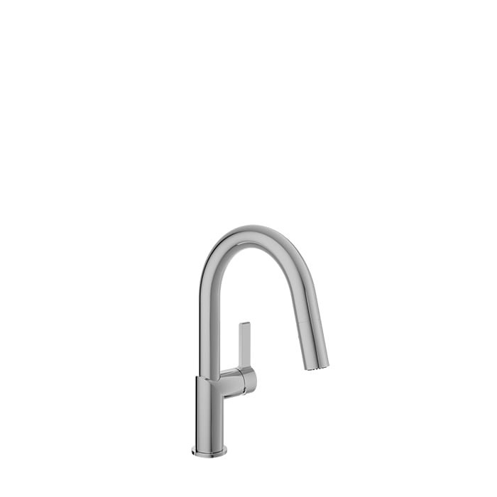 Baril VISION Single-Hole Bar / Prep Kitchen Faucet with 2-function Pull-Down Spray CUI-9255-02L in Chrome