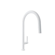 Baril ARTE High Single-Hole Kitchen Faucet with 2-function Pull-Down Spray CUI-9335-02L in White