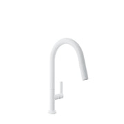 Baril ARTE High Single-Hole Kitchen Faucet with 2-function Pull-Down Spray CUI-9340-02L in White