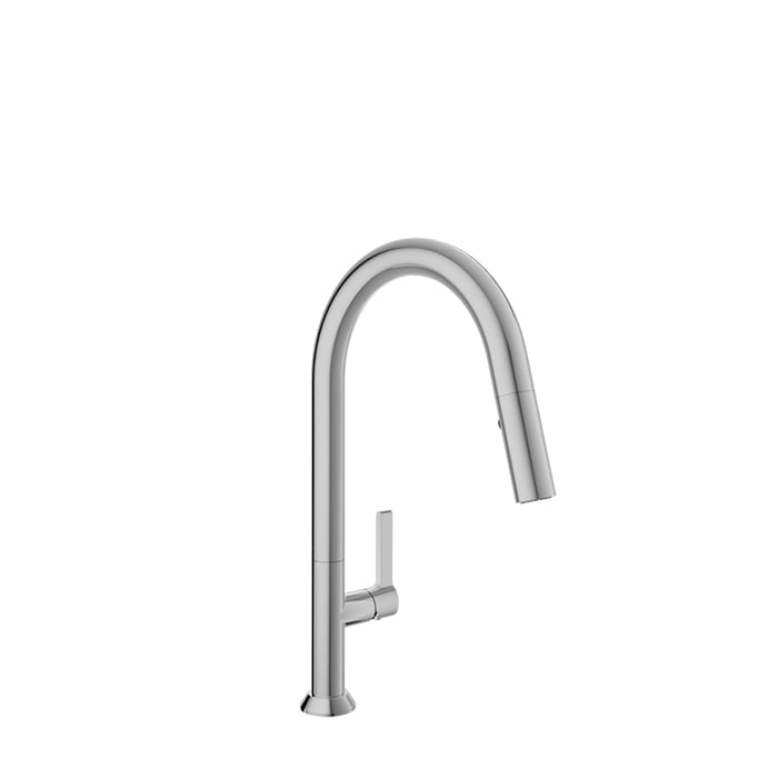 Baril ARTE High Single-Hole Kitchen Faucet with 2-function Pull-Down Spray CUI-9340-02L in Chrome