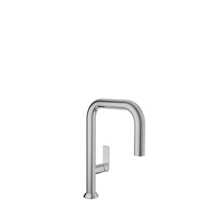 Baril TUBE Single-Hole Bar / Prep Kitchen Faucet with 2-function Pull-Down Spray CUI-9352-02L – Chrome photo (photo shows Chrome; shown for finishes Baril has not photographed)