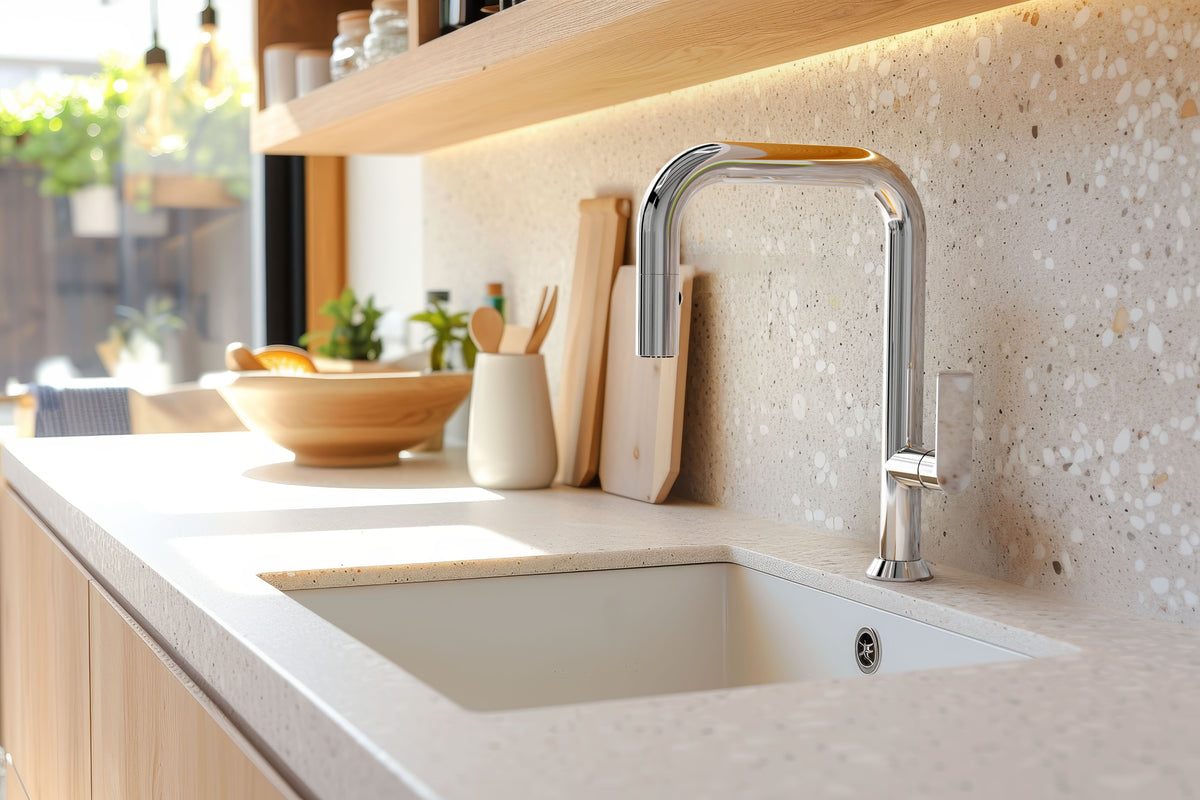 Baril TUBE Single-Hole Bar / Prep Kitchen Faucet with 2-function Pull-Down Spray CUI-9352-02L (Baril photo)
