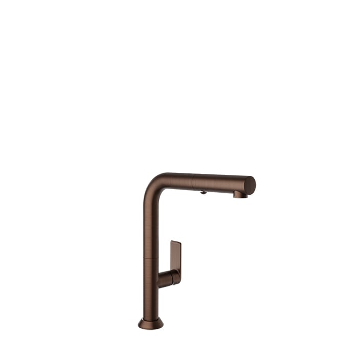 Baril TUBE Single-Hole Kitchen Faucet with 2-function Pull-Down Spray CUI-9355-02L in Venetian Bronze