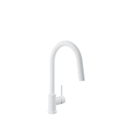 Baril UNICK Single-Hole Kitchen Faucet with Single Lever and 2-function Pull-Down Spray CUI-9540-35L in White