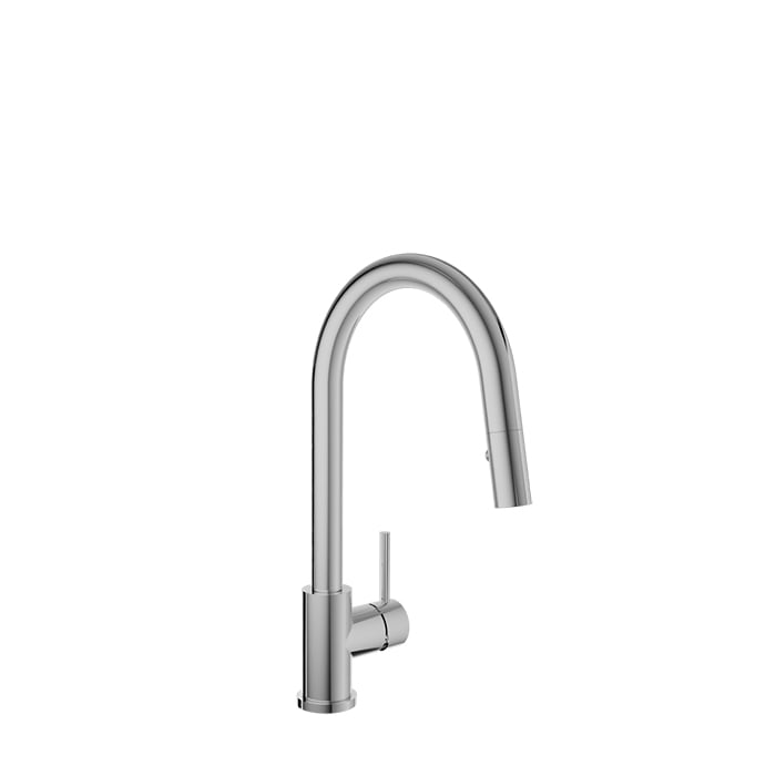 Baril UNICK Single-Hole Kitchen Faucet with Single Lever and 2-function Pull-Down Spray CUI-9540-35L in Chrome