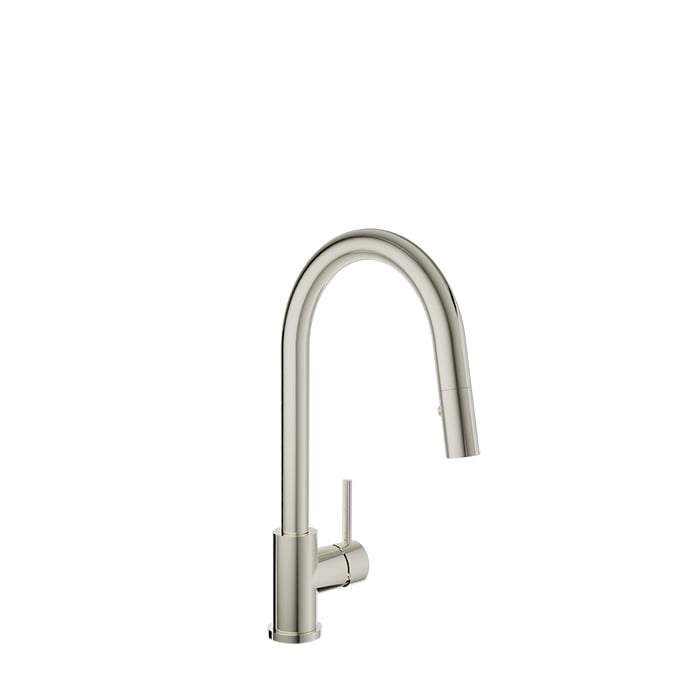 Baril UNICK Single-Hole Kitchen Faucet with Single Lever and 2-function Pull-Down Spray CUI-9540-35L in Polished Nickel