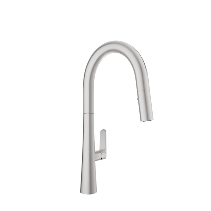 Baril NOX Outdoor Stainless Steel Kitchen Faucet with 2-function Pull-Down Spray CUI-9635-02L in Natural Stainless Steel