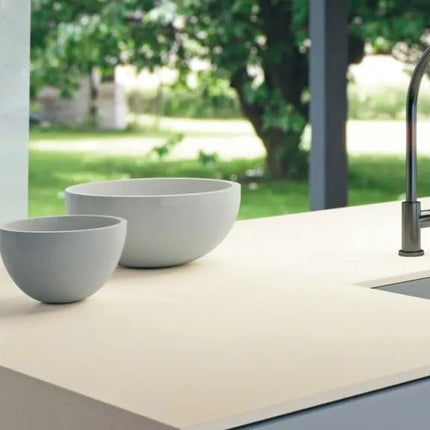 Caesarstone 4001 Fresh Concrete White Concrete-Look Quartz with Soft Grey Tones - Plumbing Market