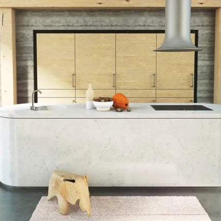 Caesarstone 5141 Frosty Carrina Ivory White Quartz with Grey Veins - Plumbing Market
