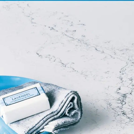 Caesarstone 5151 Empira White Polished White Quartz with Subtle Veining - Plumbing Market