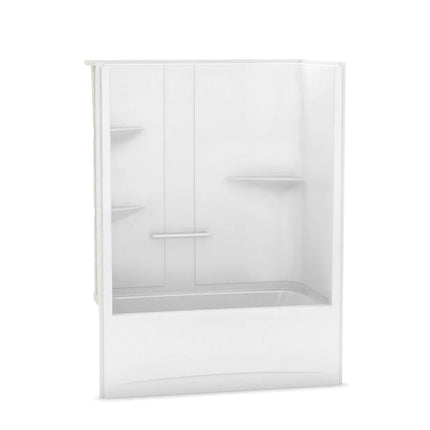 Camelia TS-6032 Acrylic Alcove Left-Hand Drain One-Piece Tub Shower in White - Plumbing Market