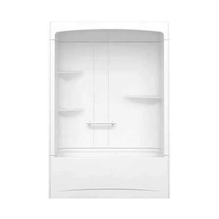 Camelia TSR-6032 Acrylic Alcove Right-Hand Drain Three-Piece Tub Shower in White - Plumbing Market