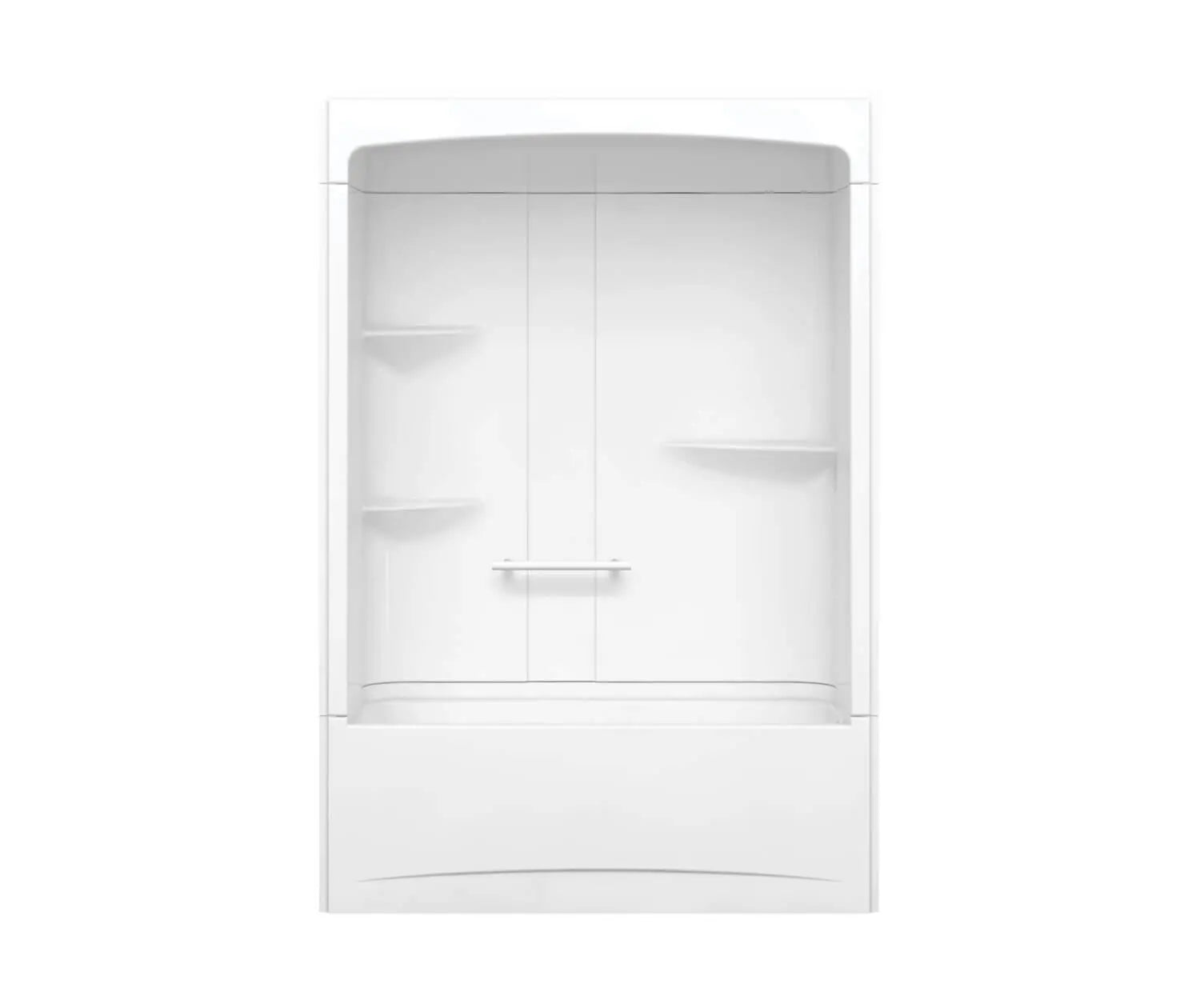 Camelia TSR-6032 Acrylic Alcove Right-Hand Drain Three-Piece Tub Shower in White - Plumbing Market