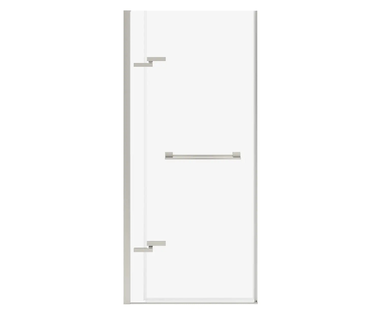 Capella 78 32 ½-35 ½ x 78 in. 8 mm Pivot Shower Door for Alcove Installation with GlassShield® glass in Brushed Nickel - Plumbing Market