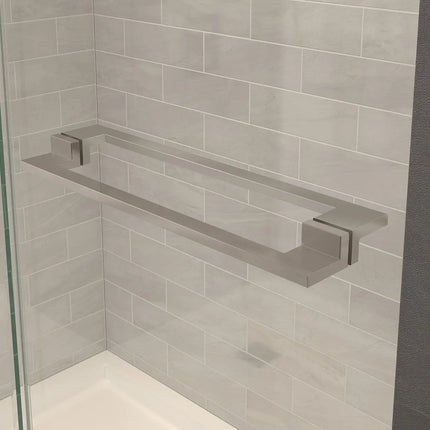 Capella 78 32 ½-35 ½ x 78 in. 8 mm Pivot Shower Door for Alcove Installation with GlassShield® glass in Brushed Nickel - Plumbing Market