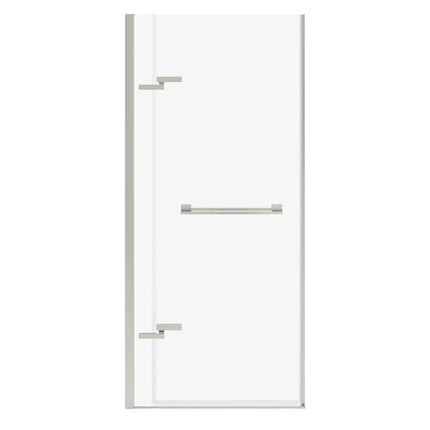 Capella 78 32 ½-35 ½ x 78 in. 8 mm Pivot Shower Door for Alcove Installation with GlassShield® glass in Brushed Nickel - Plumbing Market