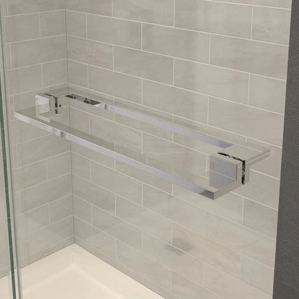 Capella 78 32 ½-35 ½ x 78 in. 8 mm Pivot Shower Door for Alcove Installation with GlassShield® glass in Chrome - Plumbing Market