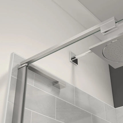 Capella 78 32 ½-35 ½ x 78 in. 8 mm Pivot Shower Door for Alcove Installation with GlassShield® glass in Chrome - Plumbing Market