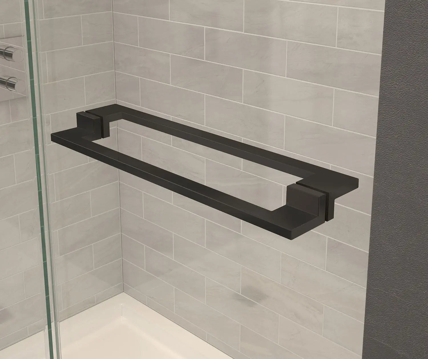 Capella 78 32 ½-35 ½ x 78 in. 8 mm Pivot Shower Door for Alcove Installation with GlassShield® glass in Matte Black - Plumbing Market