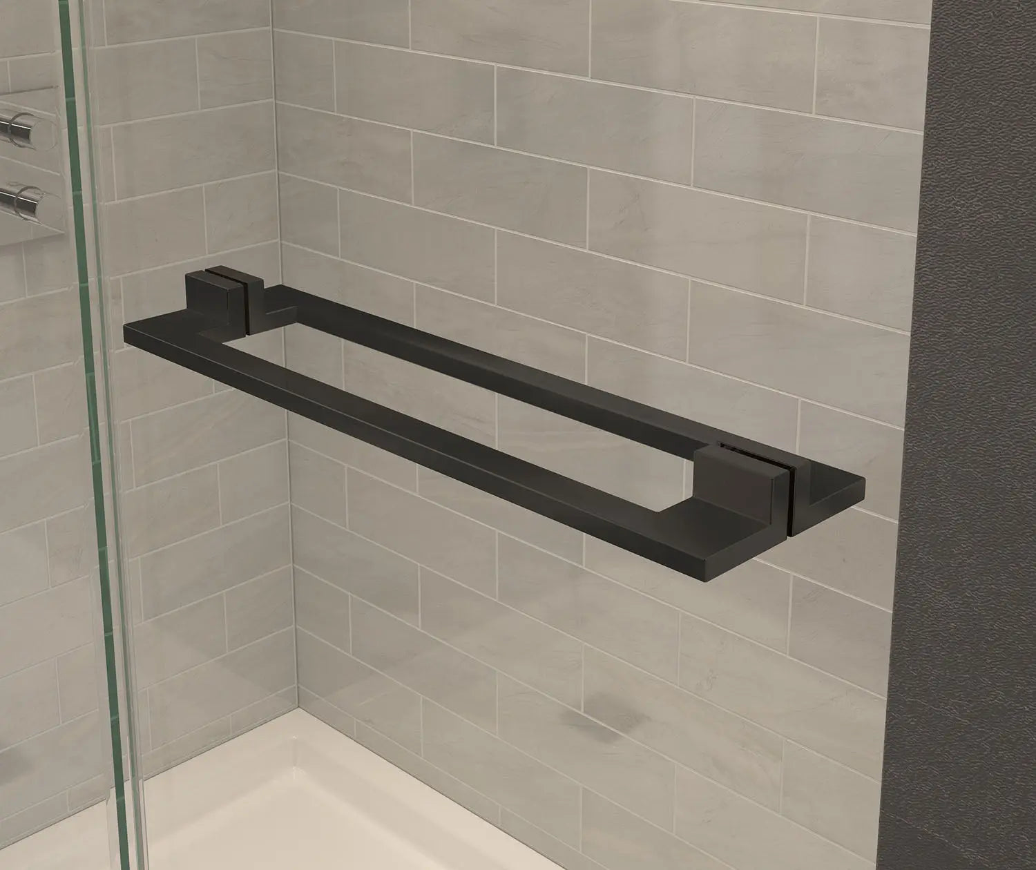 Capella 78 32 ½-35 ½ x 78 in. 8 mm Pivot Shower Door for Alcove Installation with GlassShield® glass in Matte Black - Plumbing Market