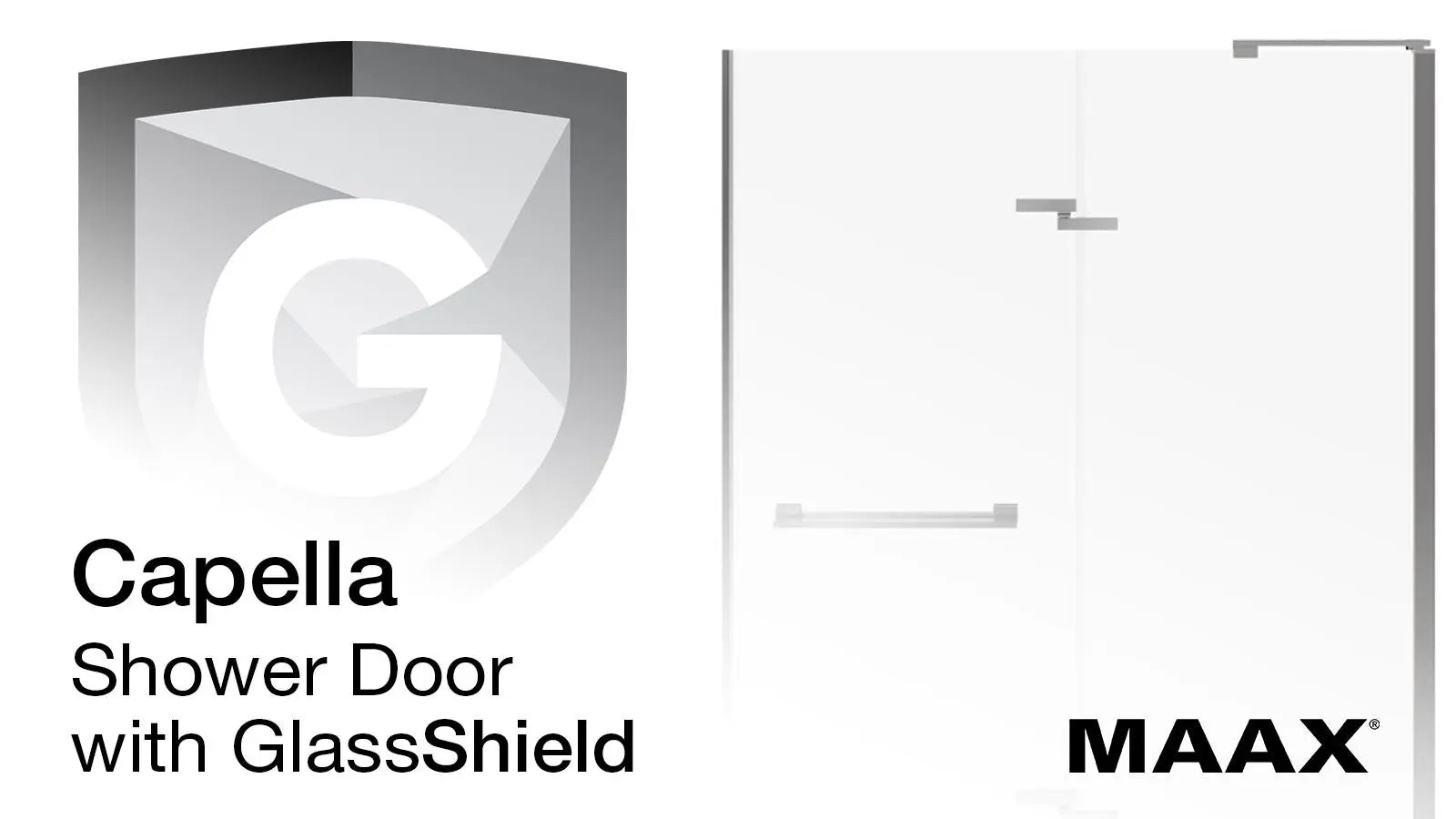 Capella 78 32 ½-35 ½ x 78 in. 8 mm Pivot Shower Door for Alcove Installation with GlassShield® glass in Matte Black - Plumbing Market