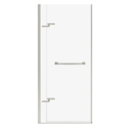 Capella 78 32 ½-35 ½ x 78 in. 8 mm Pivot Shower Door for Alcove Installation with GlassShield® glass in Brushed Nickel - Plumbing Market