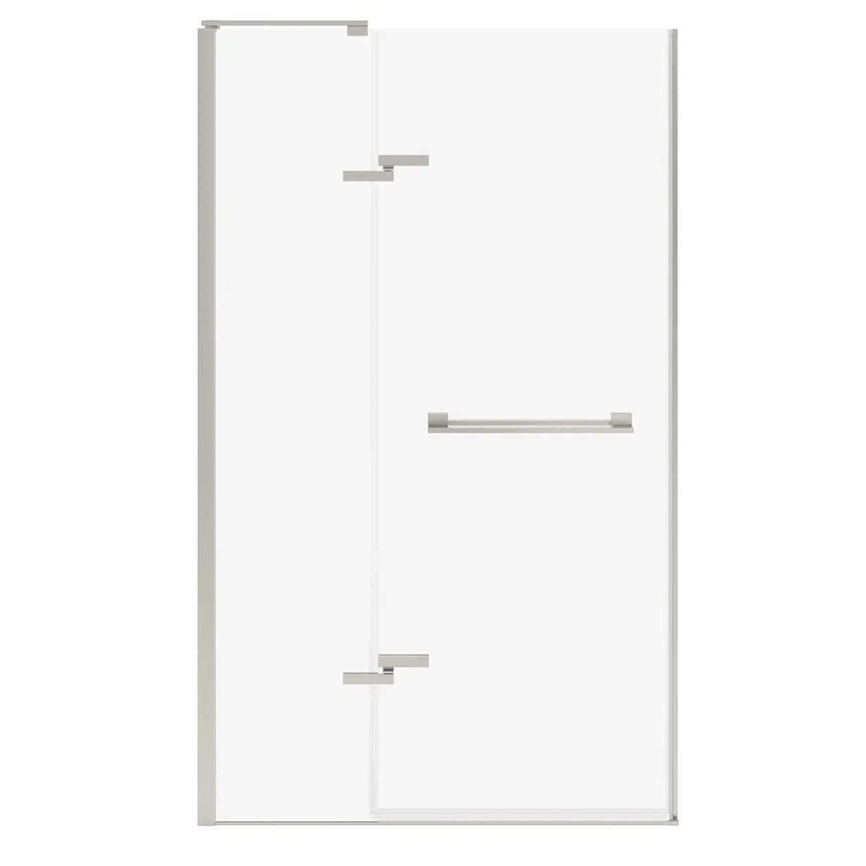 Capella 78 44-47 x 78 in. 8 mm Pivot Shower Door for Alcove Installation with GlassShield® glass in Brushed Nickel - Plumbing Market