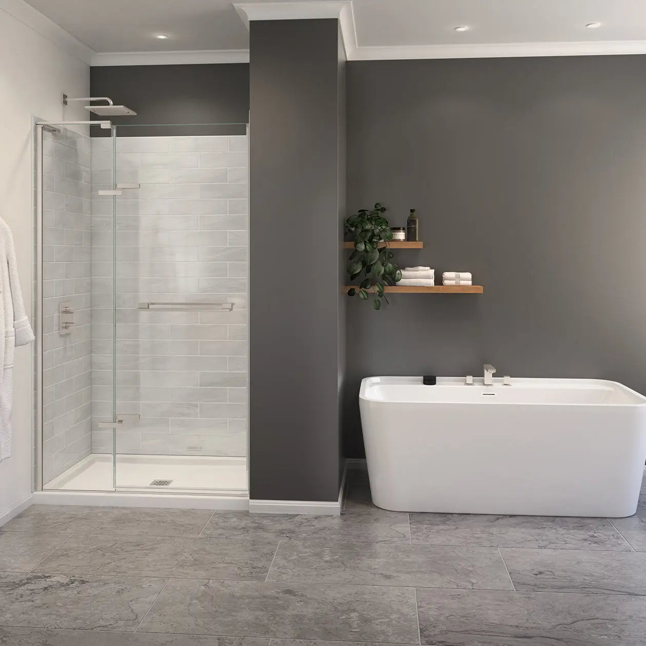 Capella 78 44-47 x 78 in. 8 mm Pivot Shower Door for Alcove Installation with GlassShield® glass in Brushed Nickel - Plumbing Market