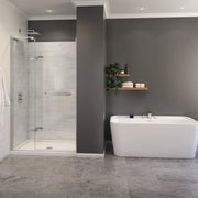 Capella 78 44-47 x 78 in. 8 mm Pivot Shower Door for Alcove Installation with GlassShield® glass in Chrome - Plumbing Market