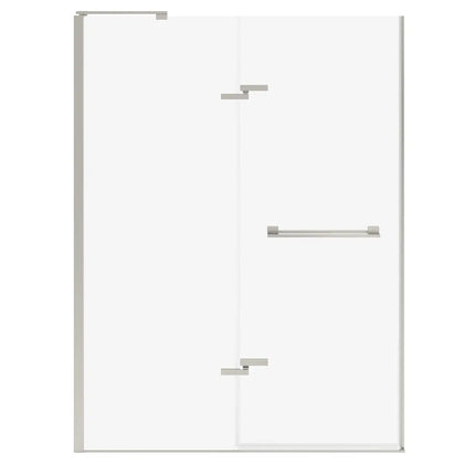 Capella 78 56-59 x 78 in. 8 mm Pivot Shower Door for Alcove Installation with GlassShield® glass in Brushed Nickel - Plumbing Market