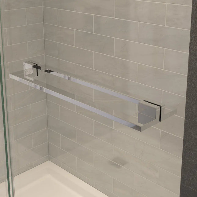 Capella 78 56-59 x 78 in. 8 mm Pivot Shower Door for Alcove Installation with GlassShield® glass in Chrome - Plumbing Market