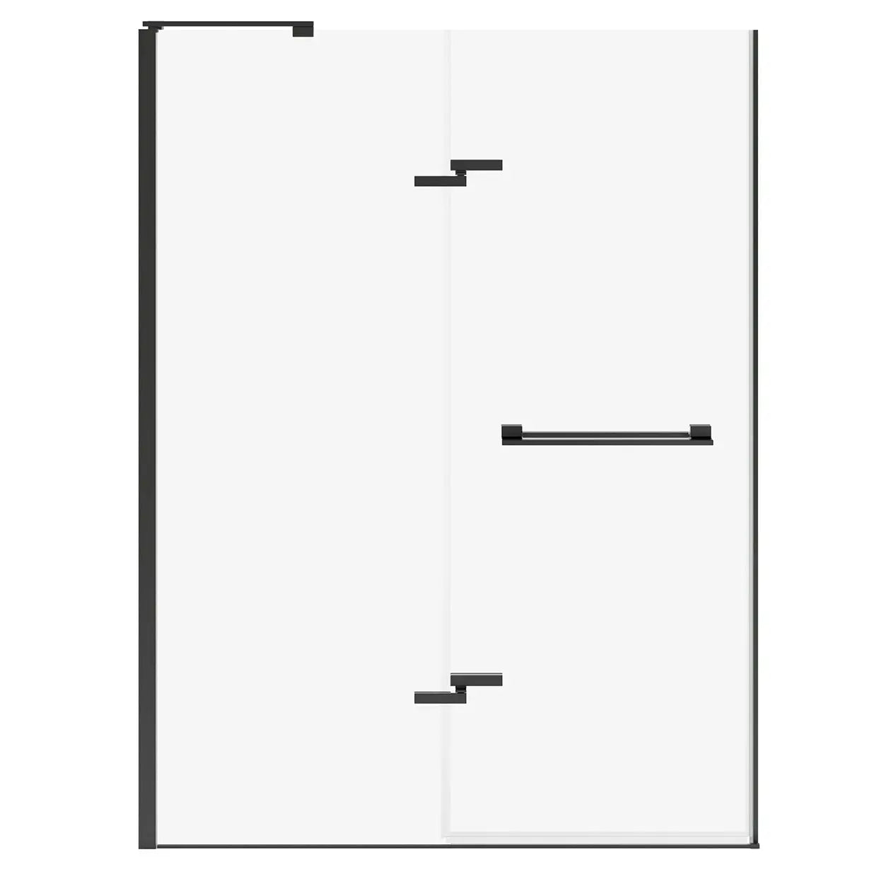 Capella 78 56-59 x 78 in. 8 mm Pivot Shower Door for Alcove Installation with GlassShield® glass in Matte Black - Plumbing Market