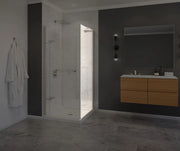 Capella 78 Return Panel for 32 in. Base with GlassShield® glass in Brushed Nickel - Plumbing Market